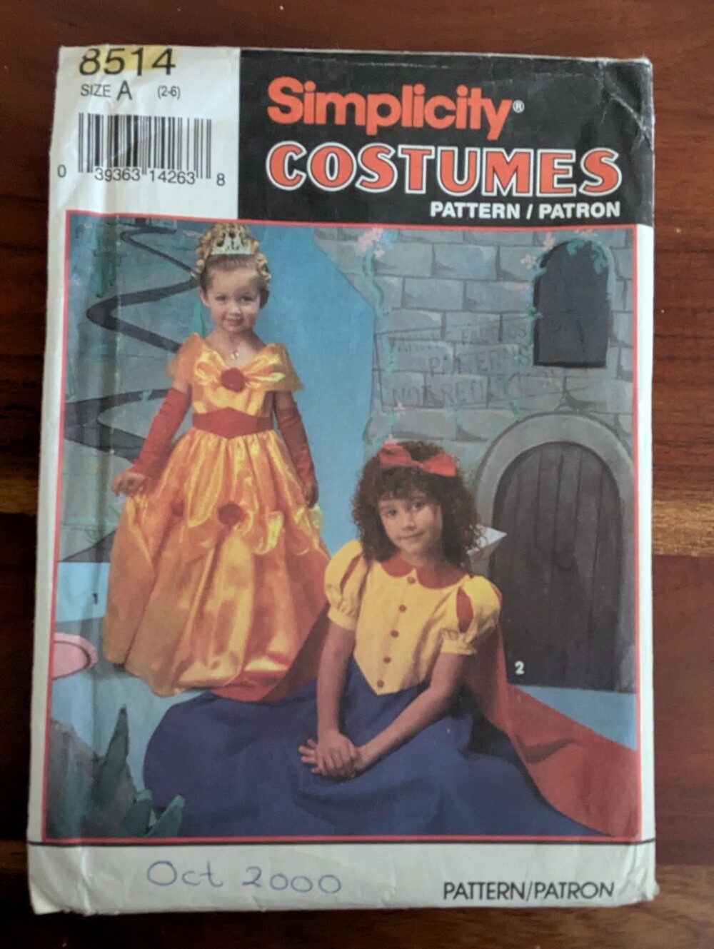 Simplicity Costumes #8514 Child's Fairy Tale Costumes Used in Good Cond
